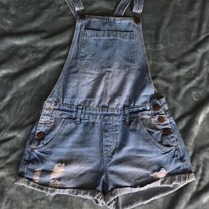 Blue Jean Short Overalls